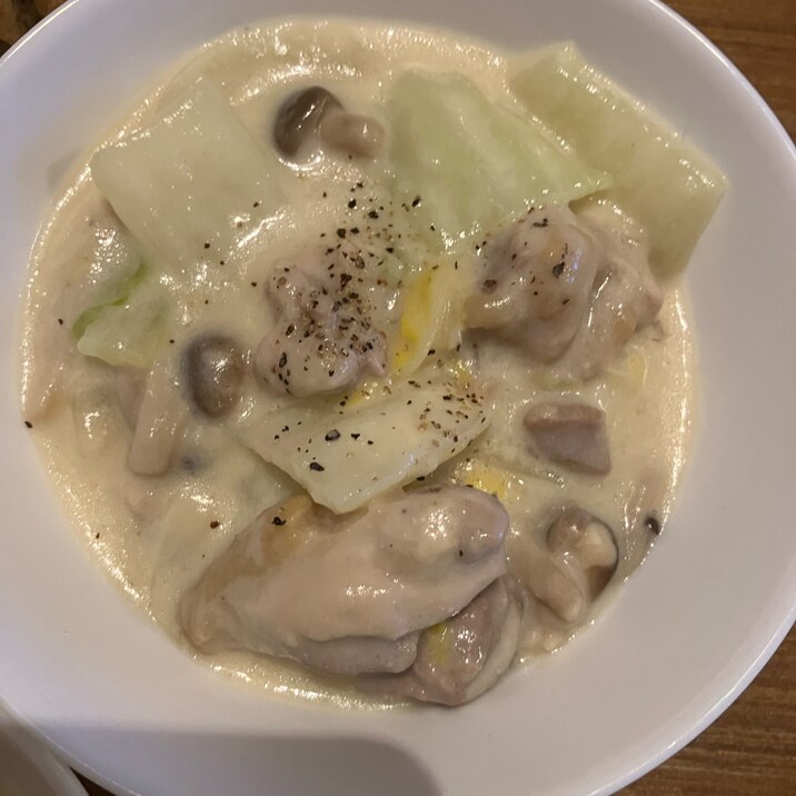 【白ワインに合う】白菜と鶏肉のクリーム煮